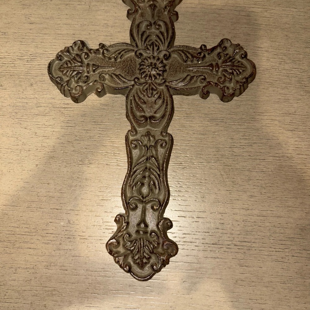 Elegant Brown Wall Cross Decor